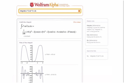 Wolfram Alpha steps