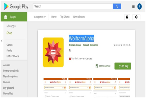 Wolfram Alpha steps